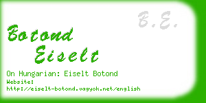 botond eiselt business card